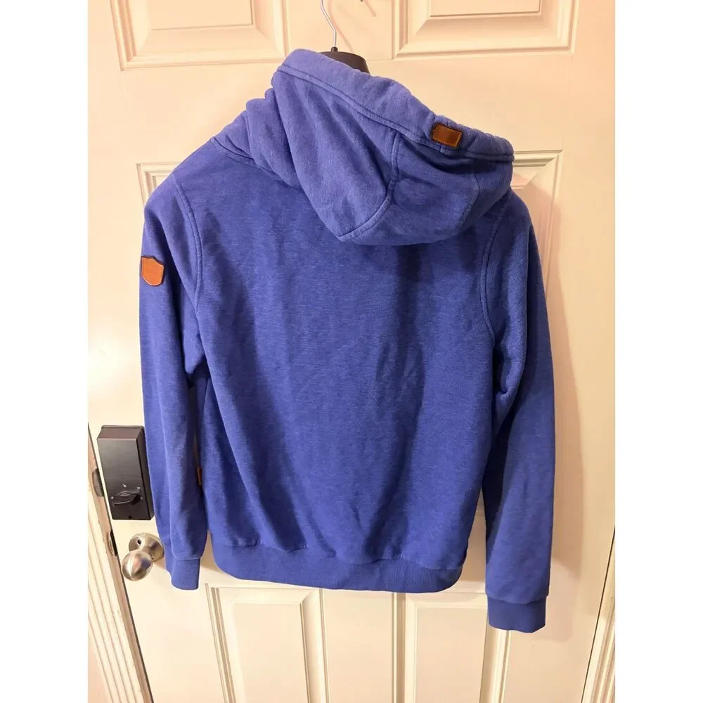 Wanakome Salami Jones III Blue Gray Melange Long Pullover Sweatshirt Large